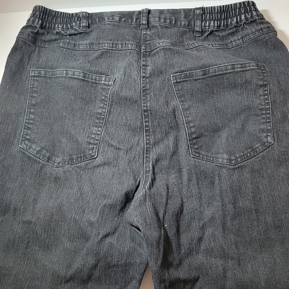 Y2K black Ruby Rd. sequin bedazzled jeans gems - Picture 5 of 6